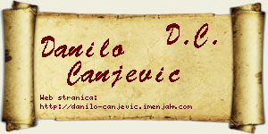 Danilo Canjević vizit kartica